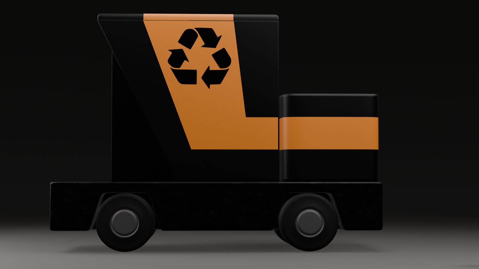 Waste robot — three-quarter view